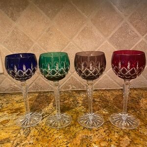 Beautiful colored wine glasses….gorgeous!